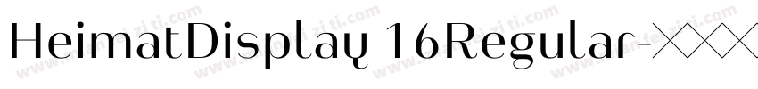 HeimatDisplay 16Regular字体转换
